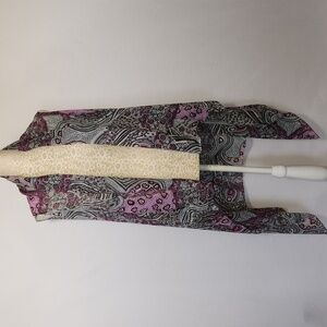 Accents by Lovello Sheer Chiffon Waterfall Front Sleeveless High Low Cardiagan